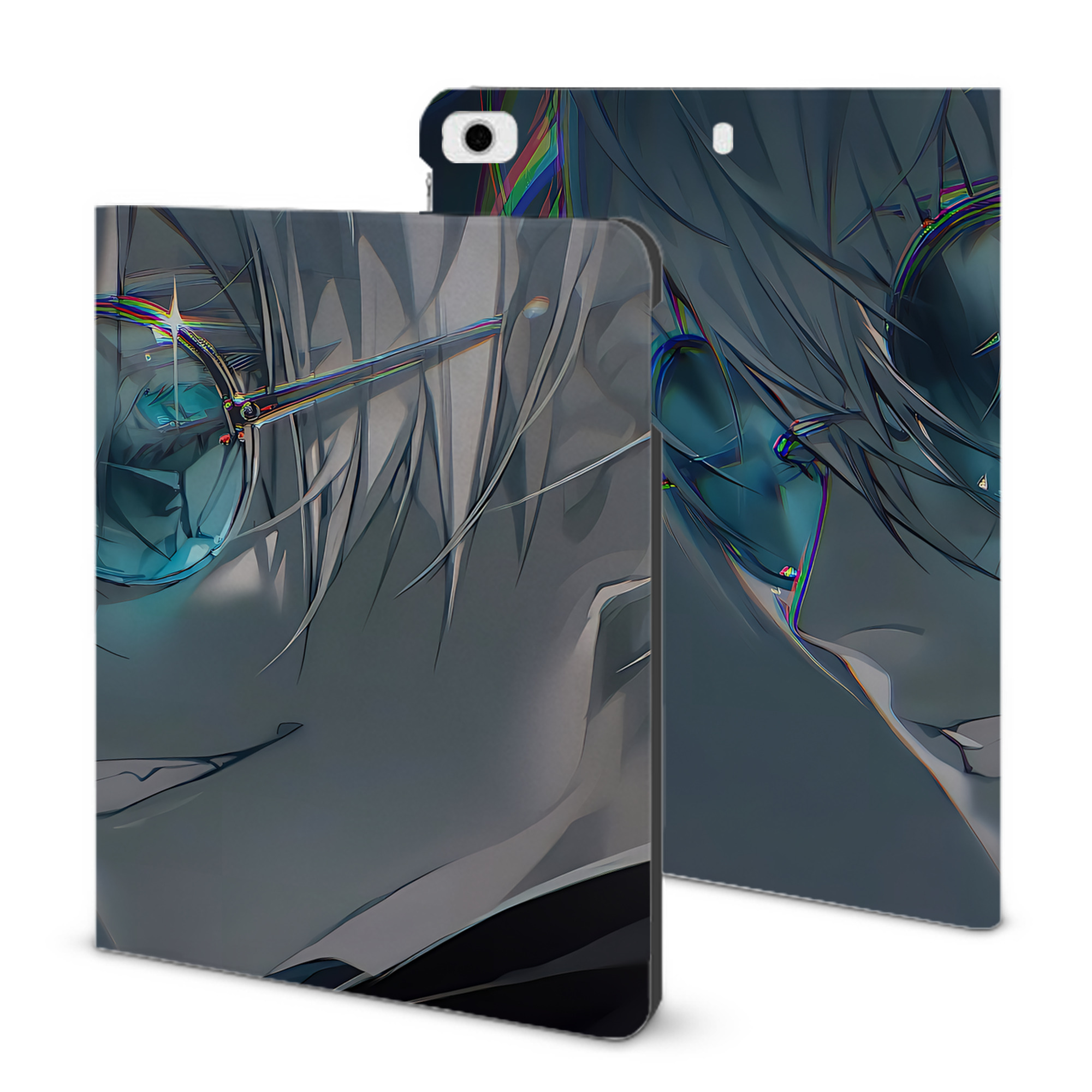 （画像用） 呪術廻戦 Jujutsu Kaisen IPad ケース ブック型 PUレザー TPU 耐衝撃 軽量 薄型 ペン収納なし 全面保護 IPad 各モデル対応